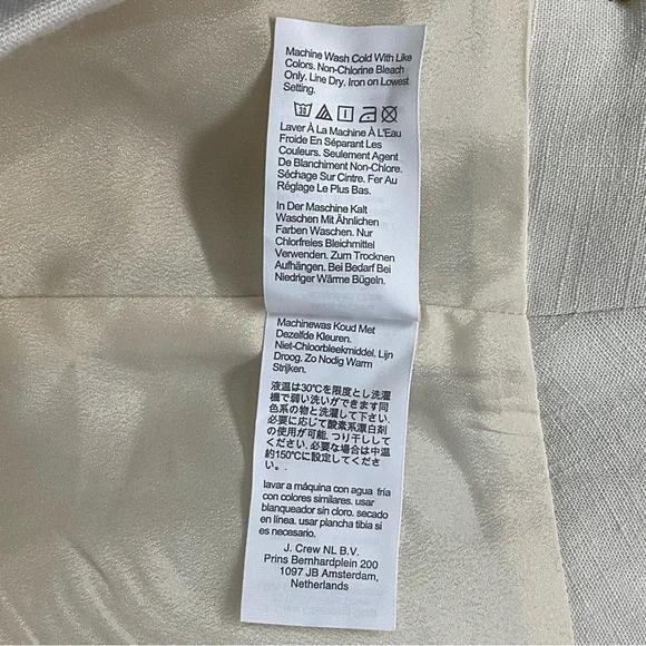 J.Crew Factory Linen Blend Sailor Shorts Women's Size 6 Cream Lagenlook Beachy